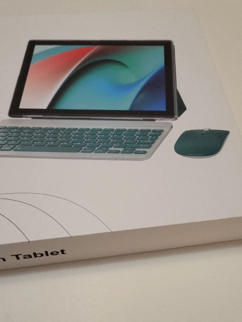 Android 10.1-inch Tablet in Teal with Keyboard & Mouse